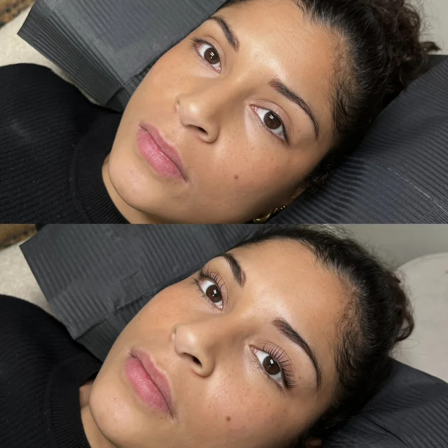 Extensions de cils, avant/après